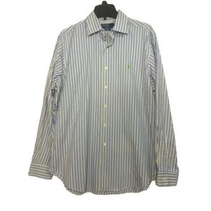 Polo by Ralph Lauren classic mens button down long sleeve polo, vertical stripe